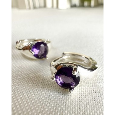 ARGOLLA MINI CON STRASS VIOLETA