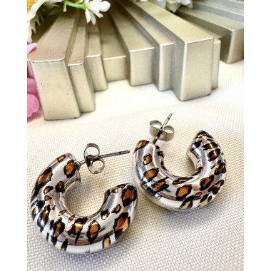 ARGOLLA INFLADA ANIMAL PRINT GRANDE