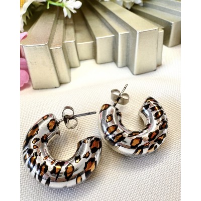 ARGOLLA INFLADA ANIMAL PRINT GRANDE