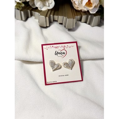 AROS CORAZON GLITTER