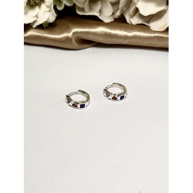 ARGOLLITA CON PIEDRA GEOMÉTRICA INCRUSTADA