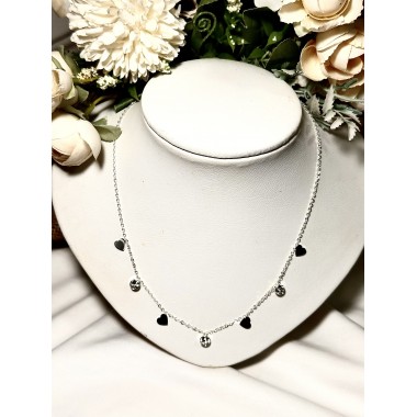 CADENA CORAZONES Y BRILLO 45 Cm