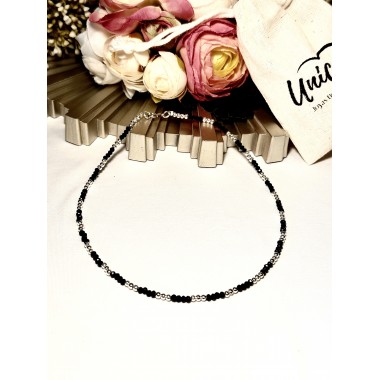 CHOCKER NEGRO Y ACERO