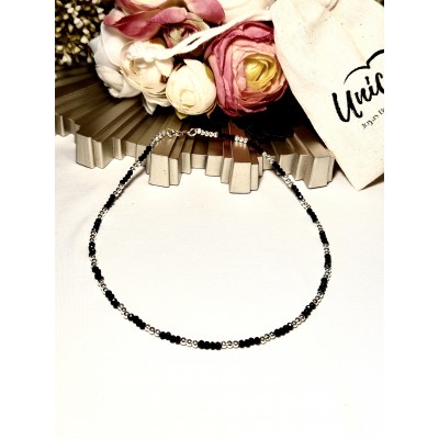 CHOCKER NEGRO Y ACERO