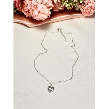 CADENA CORAZÓN LABRADO