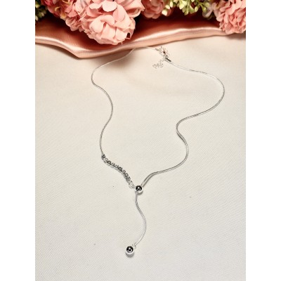 CADENA CORBATERO STRASS Y BOLITAS