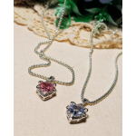 CADENA CORAZON AURORA CON PIEDRA INCRUSTADA