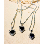 CADENA CORAZON AURORA CON PIEDRA INCRUSTADA