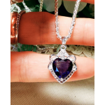 CADENA CORAZON AURORA CON PIEDRA INCRUSTADA