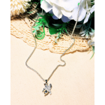 CADENA COLIBRI CON PIEDRA CORAZON DE CRISTAL