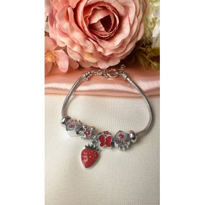 PULSERA PANDORA CON DIJES STRAWBERRY