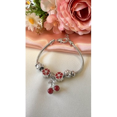 PULSERA PANDORA CON DIJES CHERRY