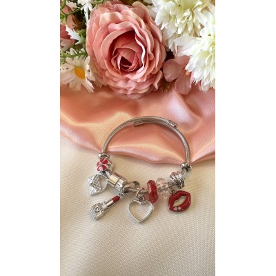 PULSERA PANDORA CON DIJES RED KISS