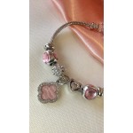 PULSERA PANDORA CON DIJES PINK