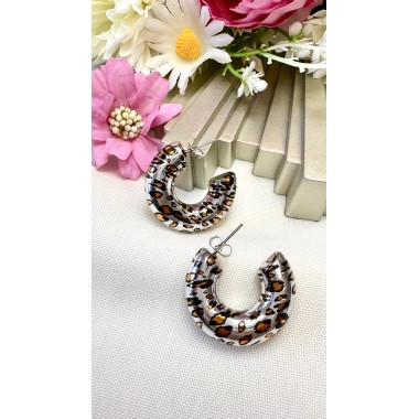 ARGOLLA INFLADA ANIMAL PRINT GDE