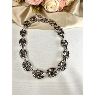 CADENA INFLADA ANIMAL PRINT 