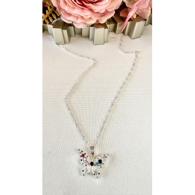 CADENA MARIPOSA MULTICOLOR