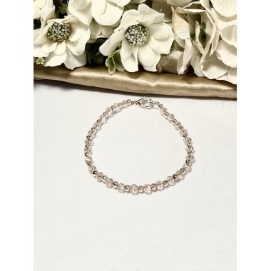 PULSERA COMBINADA BEIGE CON ACERO