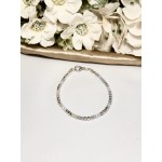 PULSERA CON PIEDRAS COLORES COMBINADA CON BOLITAS ACERO