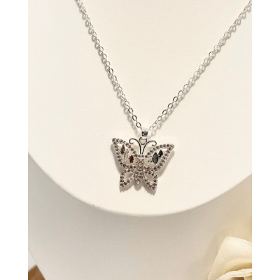 CADENA MARIPOSA PIEDRAS MARI