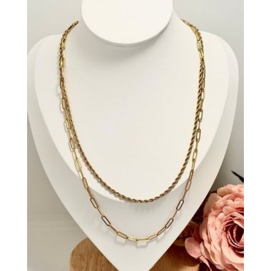 CADENA DOBLE CLASICA 45 CM