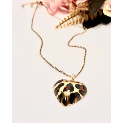 COLGANTE CORAZON ANIMAL PRINT