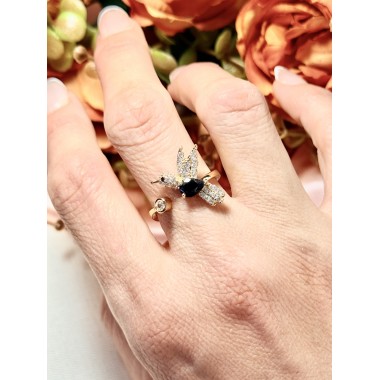 ANILLO COLIBRI REGULABLE CON STRASS