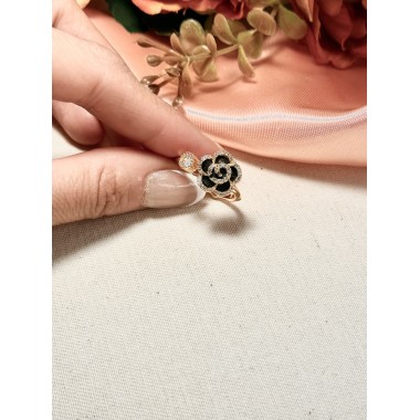 ANILLO FLOR CON STRASS REGULABLE
