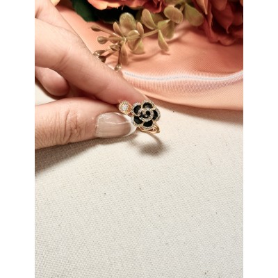 ANILLO FLOR CON STRASS REGULABLE