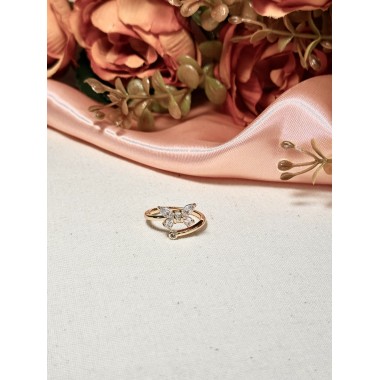 ANILLO REGULABLE DE MARIPOSA CON STRASS