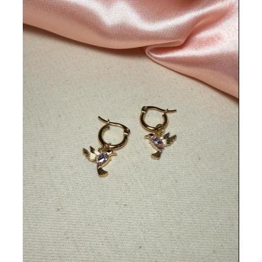 ARO COLGANTE COLIBRÍ C/STRASS 