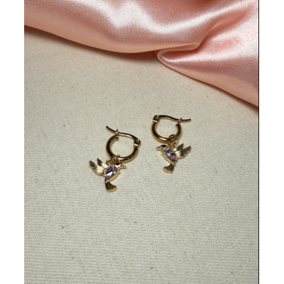 ARO COLGANTE COLIBRÍ C/STRASS 