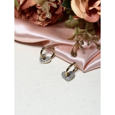 ARGOLLITAS CON DIJE BRILLO CORAZÓN