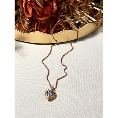 JOYA DE DISEÑO CORAZÓN CON PIEDRA Y STRASS