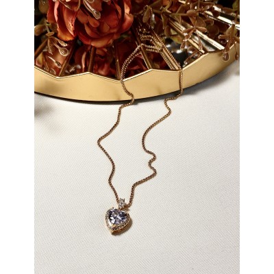 JOYA DE DISEÑO CORAZÓN CON PIEDRA Y STRASS