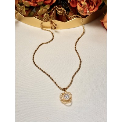 CADENA FLOR PERLA