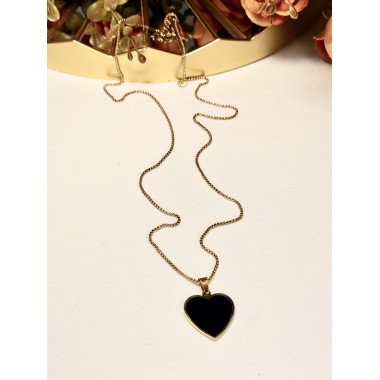 CADENA CORAZON LOLI BLACK