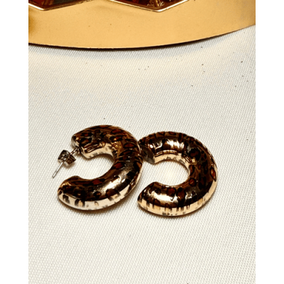 ARGOLLAS ANIMAL PRINT MEDIANAS DORADAS