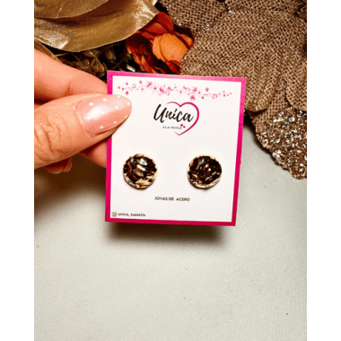 AROS ANIMAL PRINT CIRCULO DORADO
