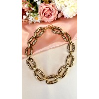 CADENA INFLADA ANIMAL PRINT GRUESA