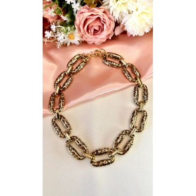 CADENA INFLADA ANIMAL PRINT GRUESA