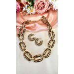 CADENA INFLADA ANIMAL PRINT GRUESA