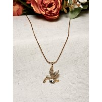 CADENA COLIBRÍ STRASS CON PIEDRA ENGARZADA