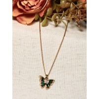 CADENA MARIPOSA TORNASOLADA VERDE 