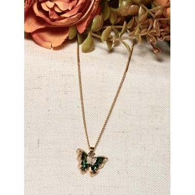 CADENA MARIPOSA TORNASOLADA VERDE 