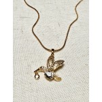 CADENA COLIBRÍ STRASS CON PIEDRA ENGARZADA