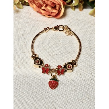 PULSERA PANDORA CON DIJES STRAWBERRY