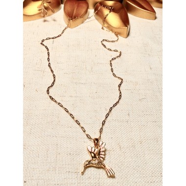 CADENA COLIBRÍ ROSA