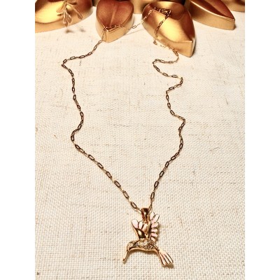 CADENA COLIBRÍ ROSA