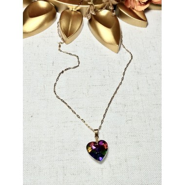 CADENA CORAZON TIPO SWAROVSKY